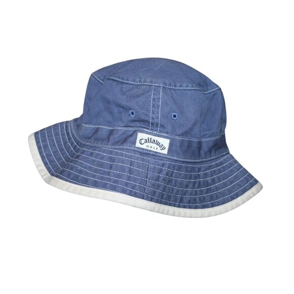 Callaway Golf Blue Bucket Hat Golfing Cap Men's Blue Bucket Hat - Picture 1 of 4